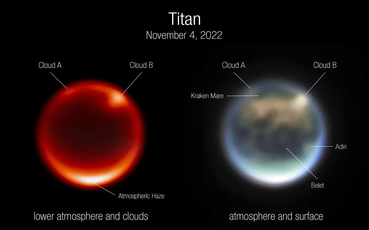 Read more about the article Saturn’s largest moon, Titan on James Webb Telescope!